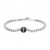Bracciale Uomo Luca Barra BA1709 In Acciaio Con Croce