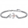 Bracciale Uomo Luca Barra BA1710 In Acciaio Con Ancora E Rosa Dei Venti