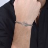 Bracciale Uomo Luca Barra BA1710 In Acciaio Con Ancora E Rosa Dei Venti