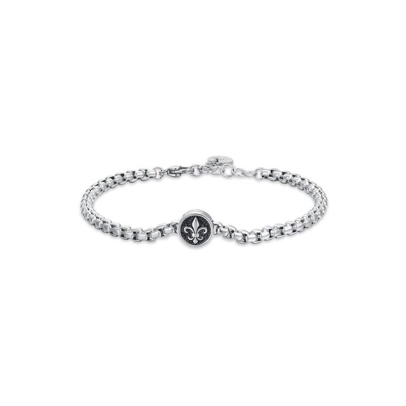 Bracciale Uomo Luca Barra BA1708 In Acciaio Con Giglio