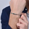 Bracciale Uomo Luca Barra BA1703 In Acciaio Con Pietre Turchesi