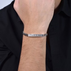 Bracciale Uomo Luca Barra BA1716 Con Scritta "Papà Migliore Del Mondo"