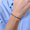 Bracciale Uomo Luca Barra BA1692 In Acciaio Con Pietre Multicolore