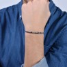 Bracciale Uomo Luca Barra BA1698 In Acciaio Con Pietre Blu