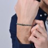 Bracciale Uomo Luca Barra BA1700 In Acciaio Con Pietre Verdi