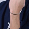 Bracciale Uomo Luca Barra BA1705 In Acciaio Con Pietre Occhio Di Tigre