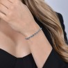 Bracciale Donna Luca Barra BK2636 Tipo Tennis Con Cristalli Trasparenti E Celesti