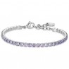 Bracciale Donna Luca Barra BK2625 Tipo Tennis Con Cristalli Viola