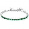 Bracciale Tennis Donna Luca Barra BK2628 Con Zirconi Verdi 3 mm