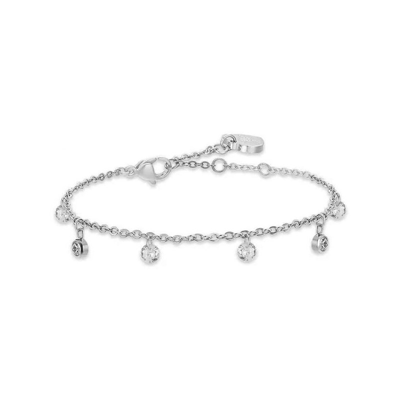 Bracciale Donna Luca Barra BK2605 In Acciaio Con Cristalli Trasparenti