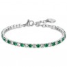 Bracciale Tennis Donna Luca Barra BK2633 Con Zirconi Verdi E Trasparenti