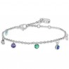 Bracciale Donna Luca Barra BK2607 In Acciaio Con Cristalli Multicolore