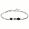 Bracciale Bambino Luca Barra JB219 In Acciaio Con Pietre Nere