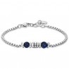 Bracciale Bambino Luca Barra JB220 In Acciaio Con Pietre Blu