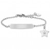 Bracciale Bimba Luca Barra JB201 In Acciaio Con Piastra E Stella