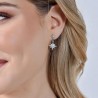 Orecchini Donna Luca Barra OK1342 In Acciaio Pendenti Con Stella Di Sissi