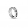 Anello Uomo Liu-Jo MLS468M26 In Acciaio Tipo Fascia Con Catena Centrale