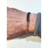 Bracciale Uomo Liu-Jo MLJ484 In Acciaio Bicolore Nero E Rosé