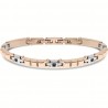 Bracciale Uomo Liu-Jo MLJ511 In Acciaio IP Rosé Con Cristalli Neri