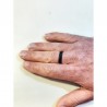 Anello Uomo Liu-Jo MLJ499M24 In Acciaio IP Nero A Fascia Con Cristallo Nero