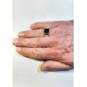 Anello Uomo Liu-Jo MLJ503M30 Misura 30 In Acciaio Con Pietra Nera
