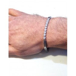 Bracciale Uomo Liu-Jo MLJ522 In Acciaio Con Centrale Tipo Tennis