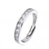 Anello Donna Trova Gioielli 5554 In Argento Tipo Veretta A Binario Con Zirconi