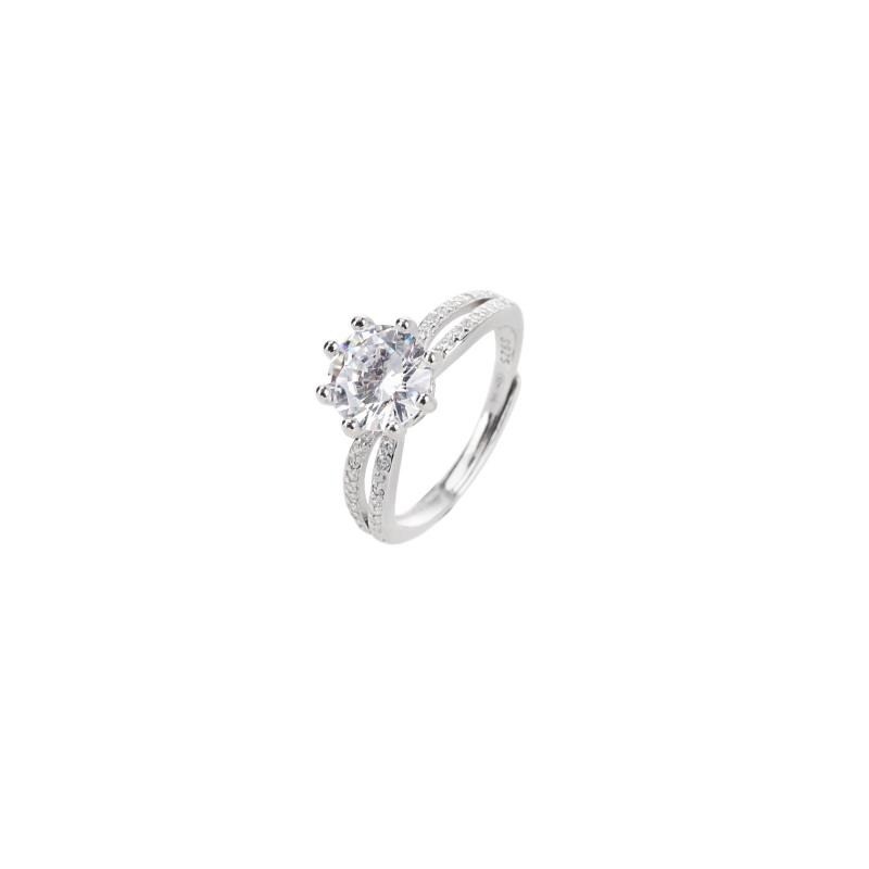 Anello Donna Trova Gioielli 7890 In Argento Tipo Solitario Con Zirconi