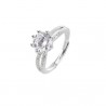 Anello Donna Trova Gioielli 7890 In Argento Tipo Solitario Con Zirconi