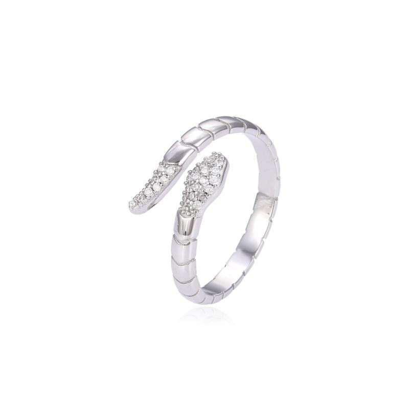 Anello Donna Trova Gioielli 7759-B In Argento Tipo Serpente Con Zirconi