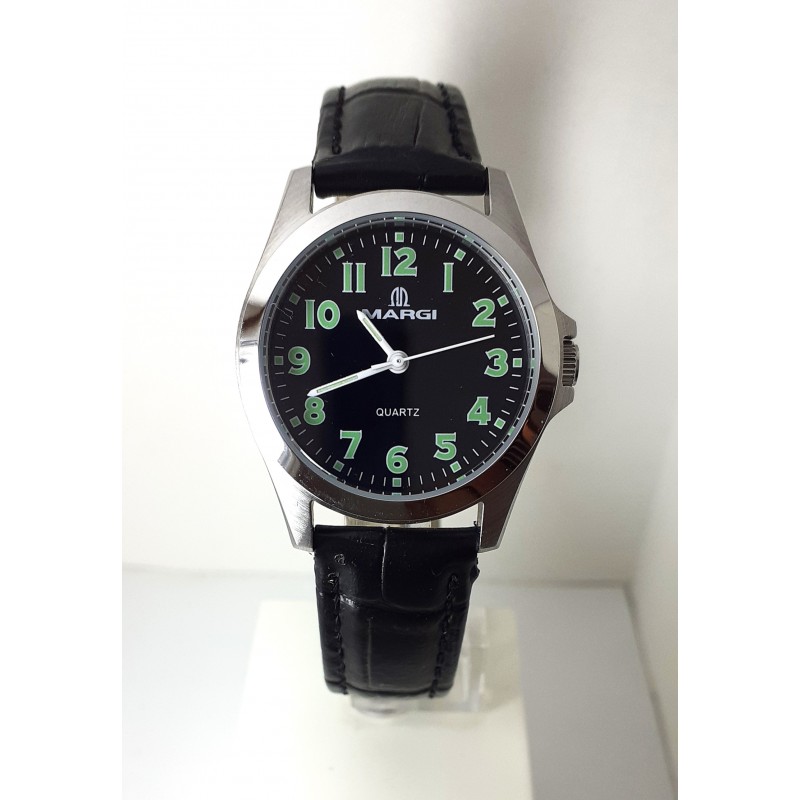 Orologio Donna Margi 06377/P Classico Con Cinturino Ecopelle Nera