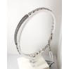 Bracciale Uomo Sovrani J9306 In Argento Con Piastra Centrale E Cristalli Neri