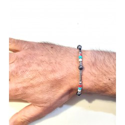 Bracciale Uomo Sovrani J7576 Con Pietre Multicolore Ed Elementi Antracite