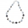 Collana Donna Sovrani J6140 In Metallo Con Pietre Celesti E Cristalli Blu
