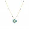 Collana Donna OPSOBJECTS FLOWER OPSCL-907 Con Fiore E Smalto Celeste