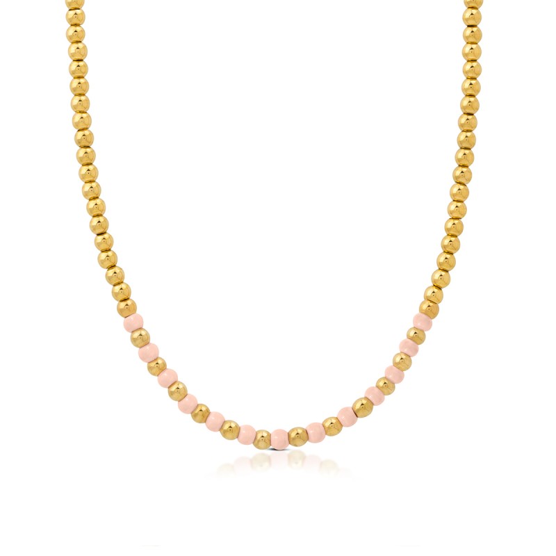Collana Donna OPSOBJECTS SANDY OPSCL-896 In Acciaio Dorato Con Smalto Rosa