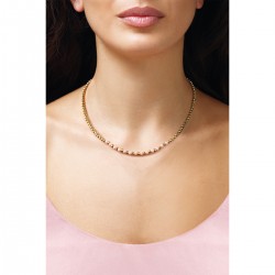 Collana Donna OPSOBJECTS SANDY OPSCL-896 In Acciaio Dorato Con Smalto Rosa