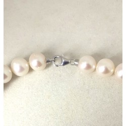 Collana Donna MIKIKO MFC450O4FCBI080 In Perle 8-8,5 Con Chiusura Oro Bianco