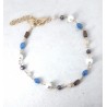Bracciale Donna Gioja Argento CCD39 P Con Cristalli Multicolore E Perle Bianche