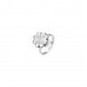 Anello Donna Luca Barra ANK521 In Acciaio Con Quadrifoglio Girevole E Strass