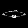 Bracciale Donna Luca Barra BK2650 In Acciaio Con Farfalle E Zircone