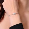 Bracciale Donna Luca Barra BK2650 In Acciaio Con Farfalle E Zircone