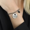 Bracciale Donna Luca Barra BK2487 Con Cappello Laurea E Frase Bene Augurante