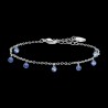 Cavigliera Donna Luca Barra CV146 In Acciaio Con Zirconi Blu