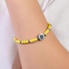 Bracciale Bimbo Luca Barra JB212 In Acciaio Con Pietre Gialle E Timone