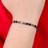 Bracciale Bimbo Luca Barra JB197 In Acciaio Con Sfere Nere