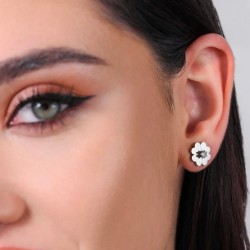 Orecchini donna Luca Barra OK1355 In Acciaio A Quadrifoglio Con Zircone