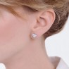 Orecchini Luca Barra OK959 In Acciaio A Cuore Con Strass