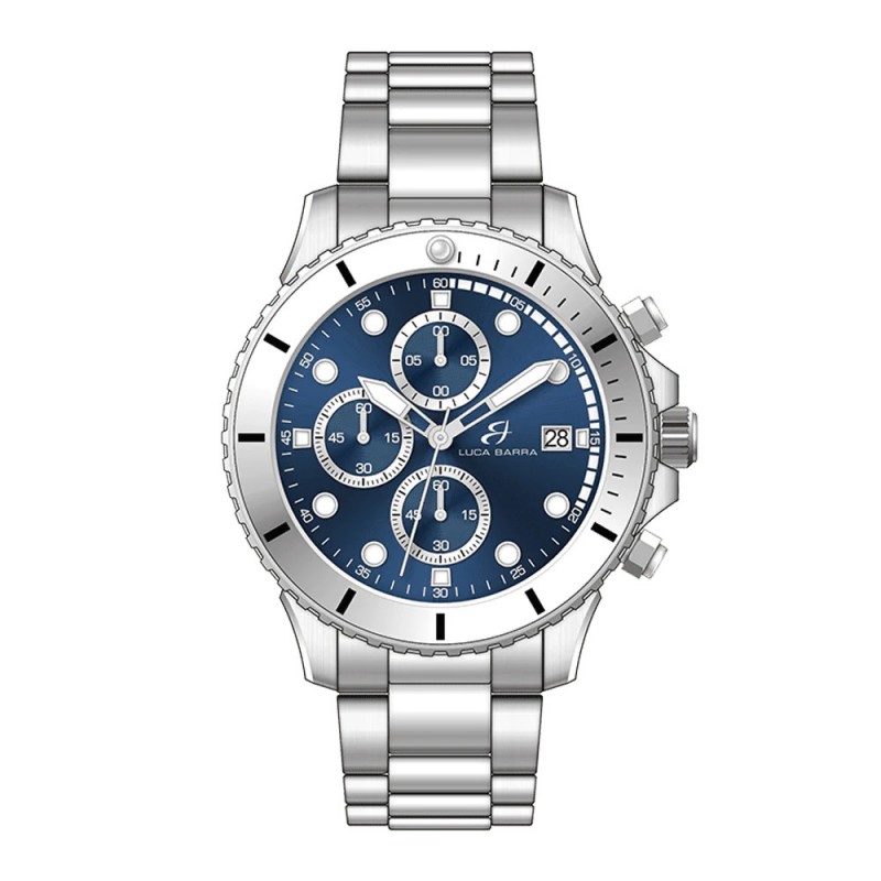Orologio Uomo Cronografo Luca Barra BU132 Con Quadrante Blu
