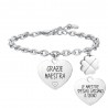 Bracciale Donna Luca Barra BK2489 Con Cuore E Scritta "Grazie Maestra"